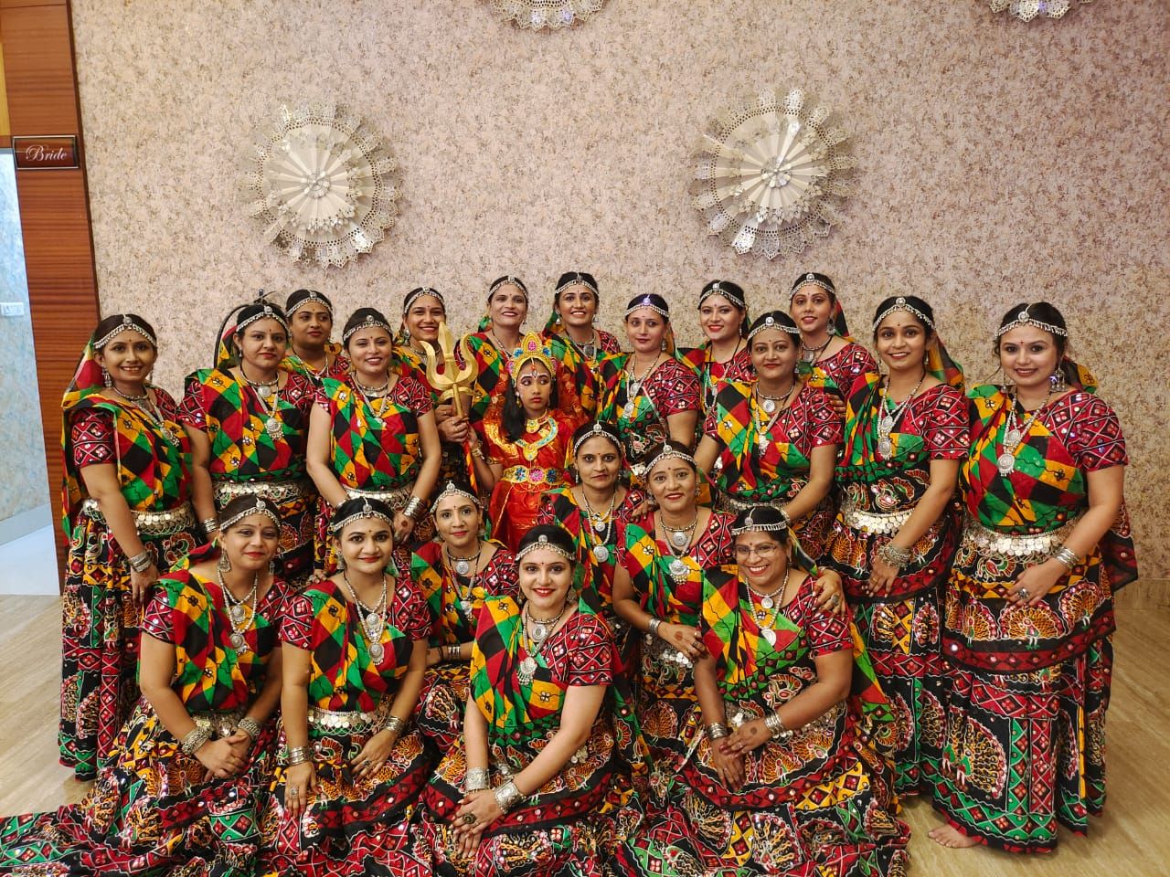 Garba dancers in traditional attire